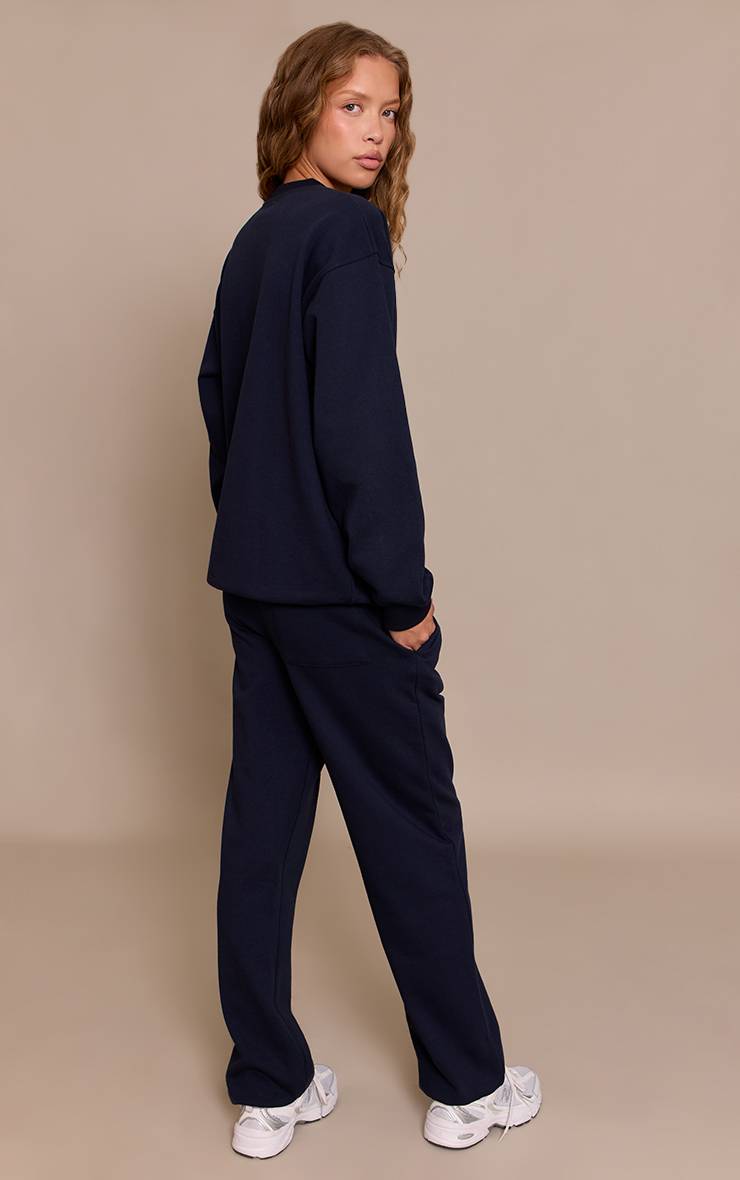 Bleu Marine Jogging À Revers En Molleton De Coton Épais 440 G/m²