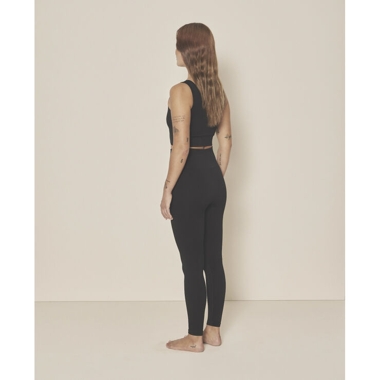 Moonchild Yoga Wear Soft Rib Seamless Crop Top Black iris