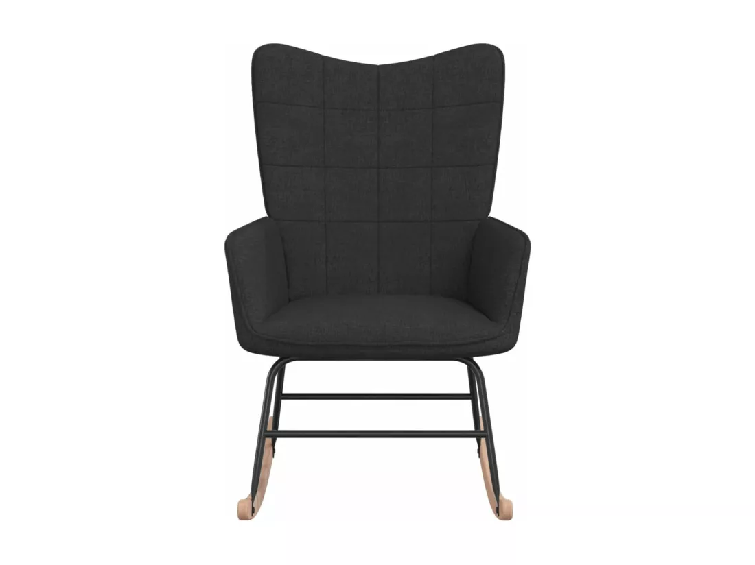 Chaise à bascule Noir Tissu