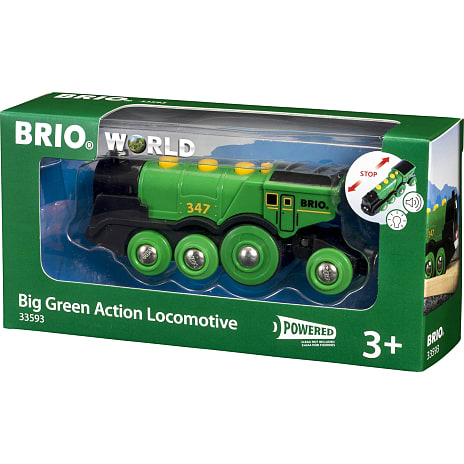 BRIO 33593 Stort, grønt lokomotiv, B/O