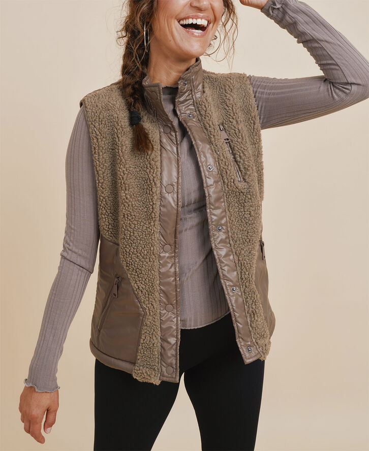 Cartel Copenhagen Glacier Fleece Vest - Hazel Lysebrun
