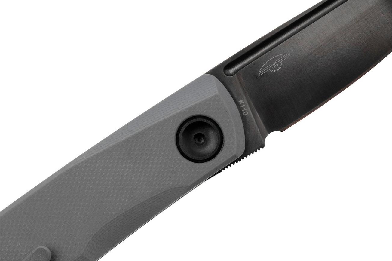 Real Steel Luna Lux 7001Z3, K110 DLC Coating, Grey G10, slipjoint zakmes