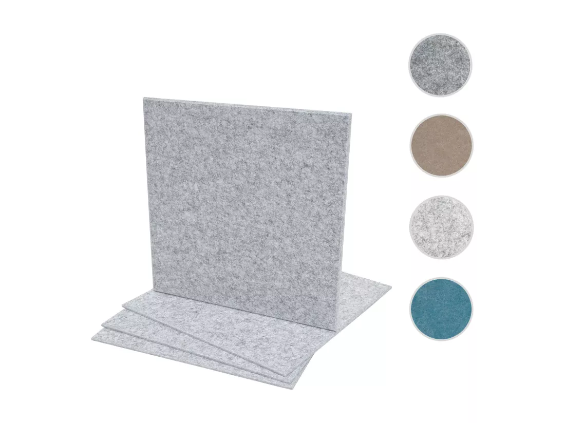 Panneau mural acoustique MCW-L52 (set de 4), gris clair