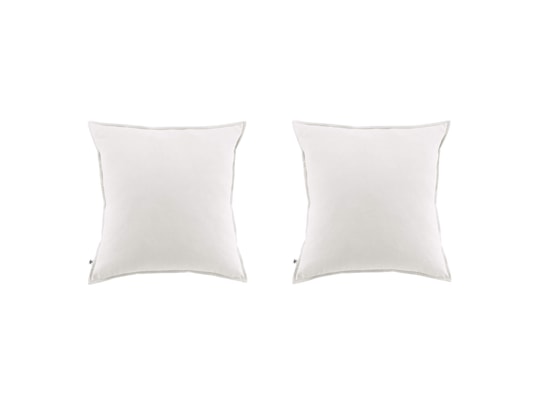 TERRE DE NUIT - Taie d'oreiller Lot de 2 taies d'oreiller flanelle blanc 50x70 cm