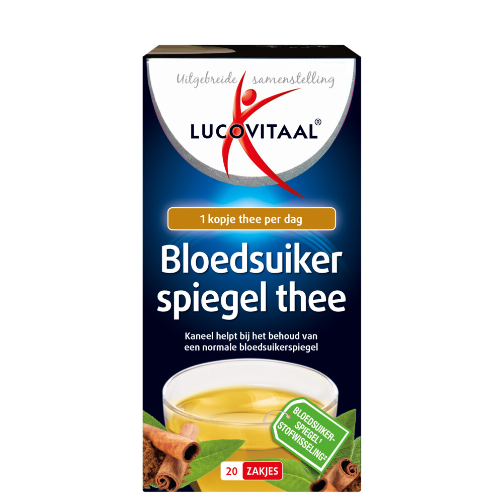 3x Lucovitaal Bloedsuikerspiegel Thee20 zakjes