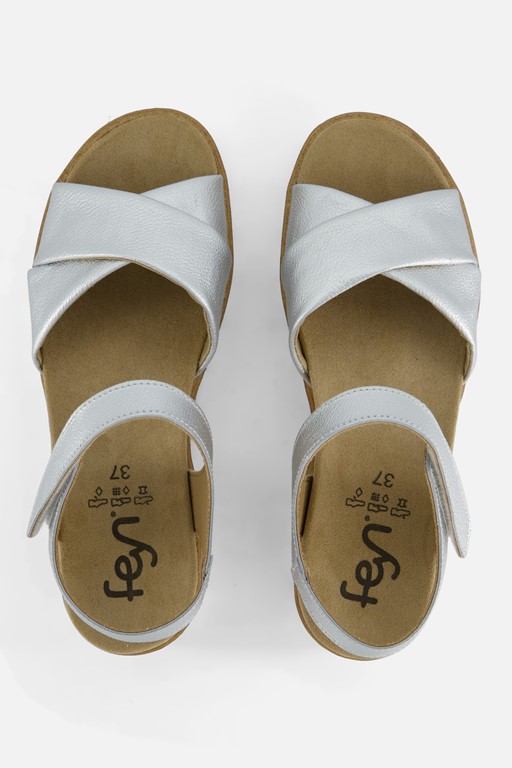 Feyn Mia 01 Sandalen zilver Leer