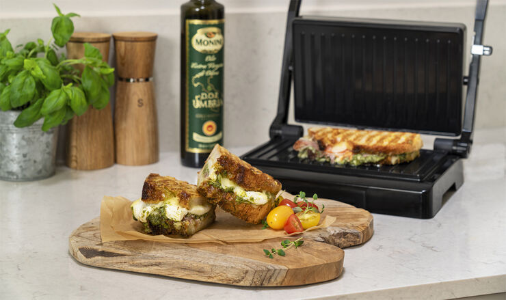 OBH Nordica Onyx Panini/Sandwich Maker Sort & sølv