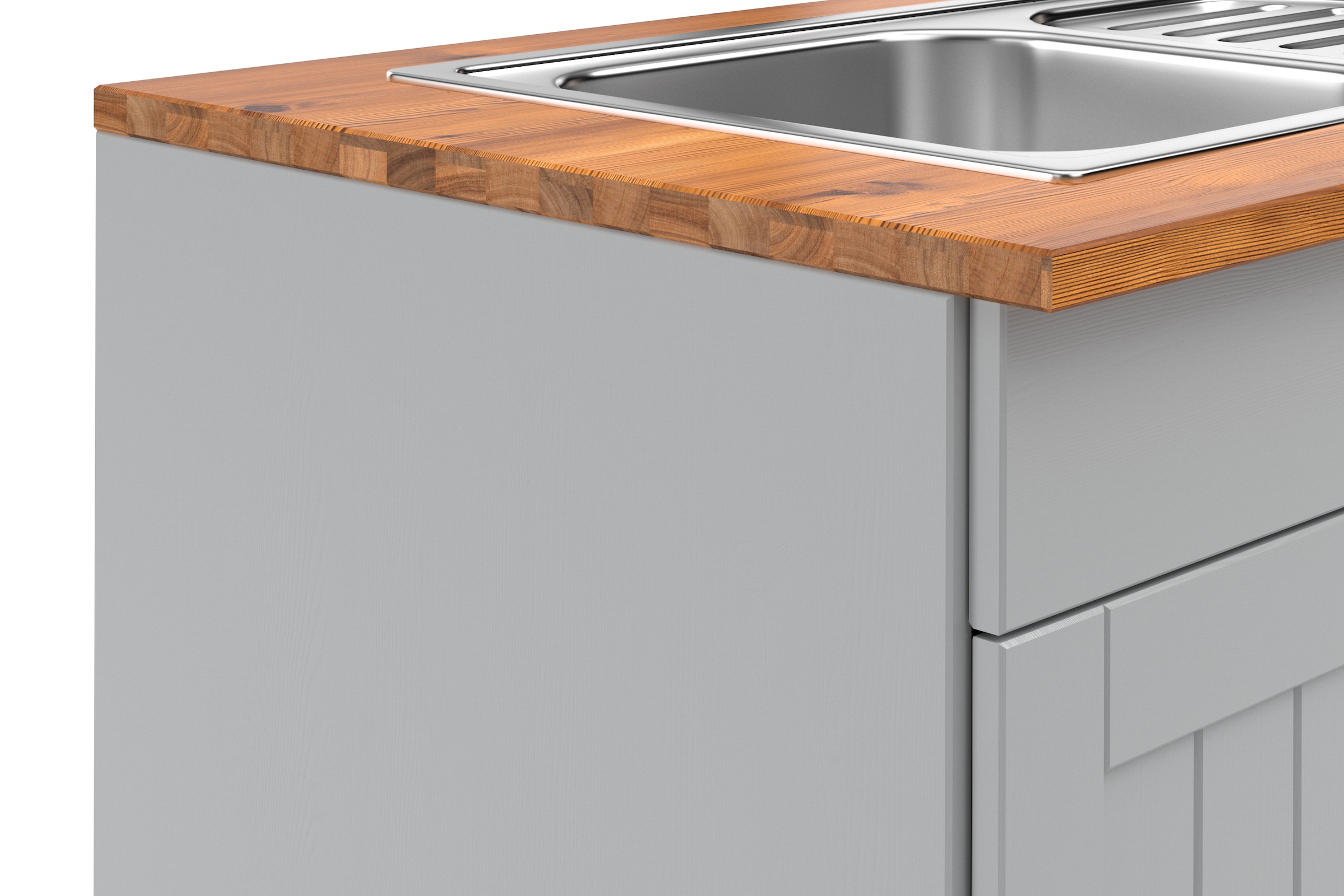 Home affaire Spülenschrank »Alby2« Mit Metallgriffen, Breite 100 cm