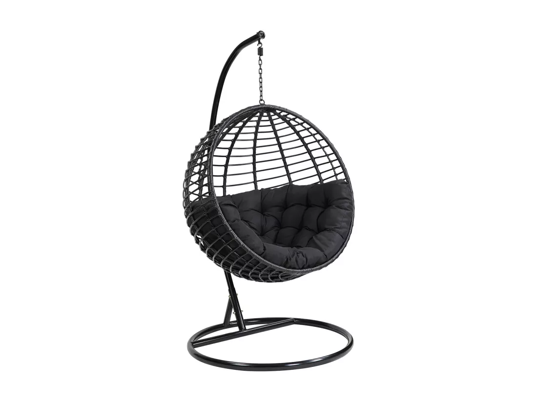 Fauteuil suspendu en résine tressée - Noir - BONTOC de MYLIA