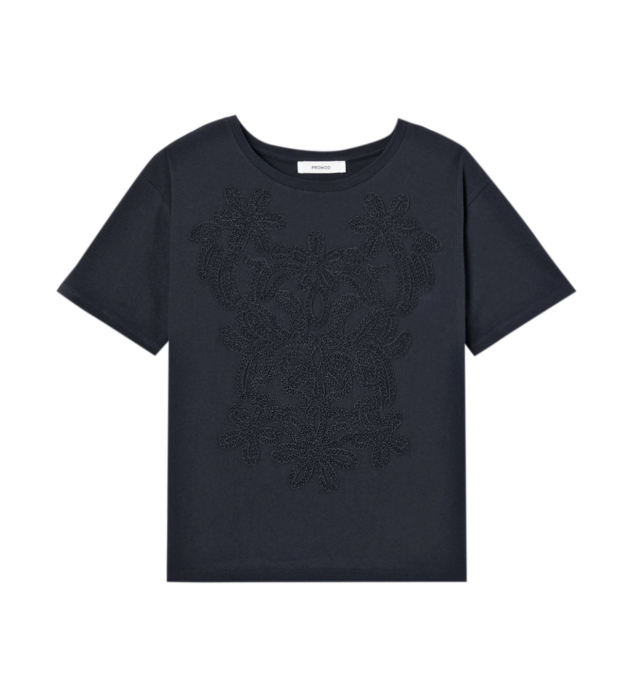 T-shirt brodé Femme - Noir
