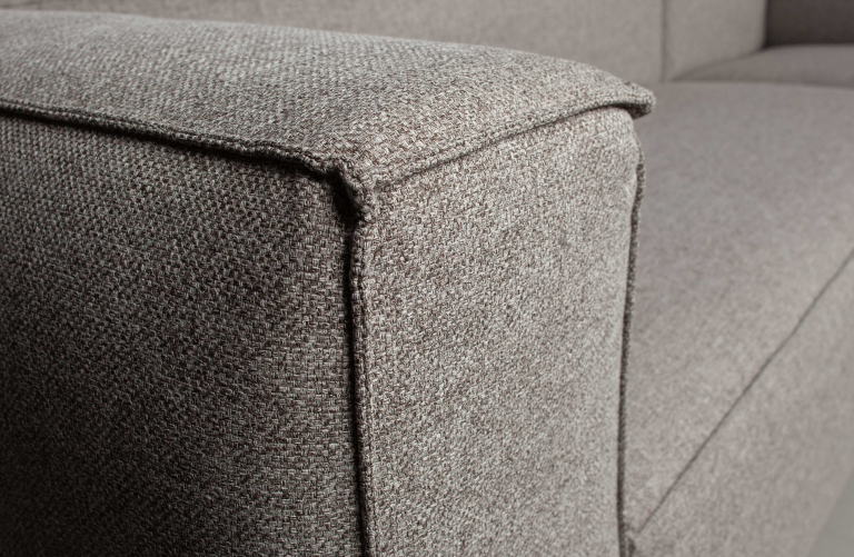 WOOOD Bean bank met chaise longue rechts lichtgrijs gemeleerd