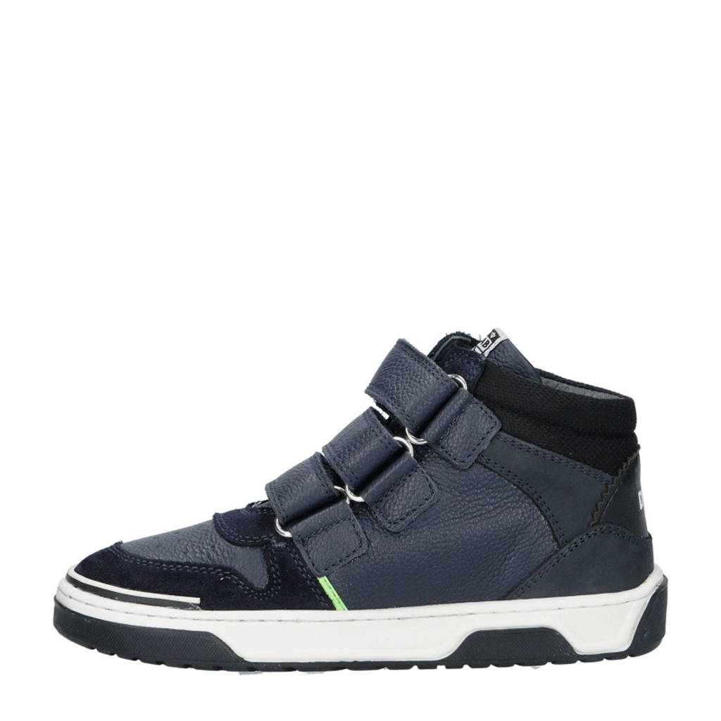 Develab leren sneakers donkerblauw