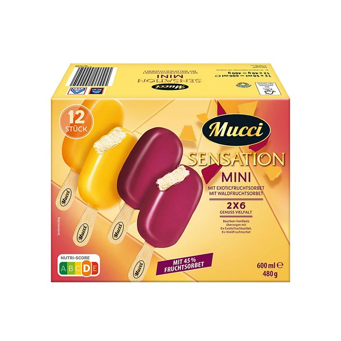 MUCCI Mini Stieleis Frucht 600 ml
