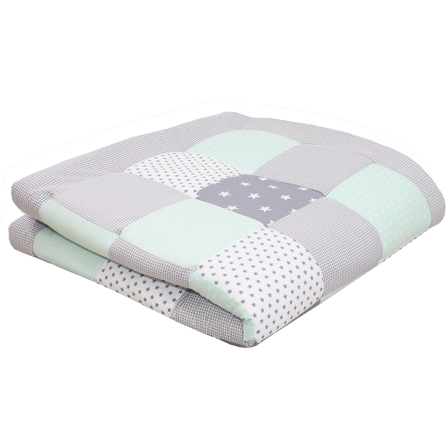 Ullenboom Krabbeldecke & Laufgittereinlage 140X140 cm Mint Grau