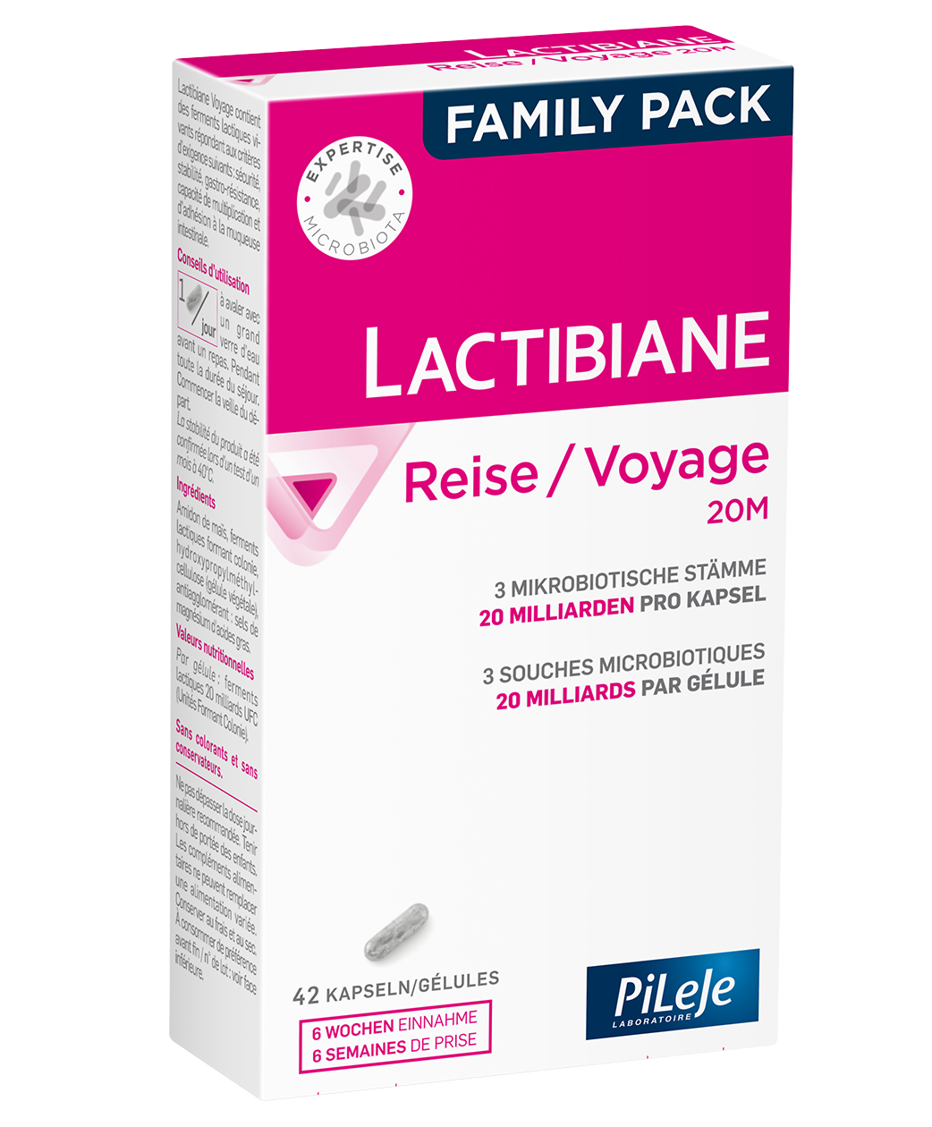 LACTIBIANE Voyage Family Pack<br>42 Stück, Blister, Kapsel