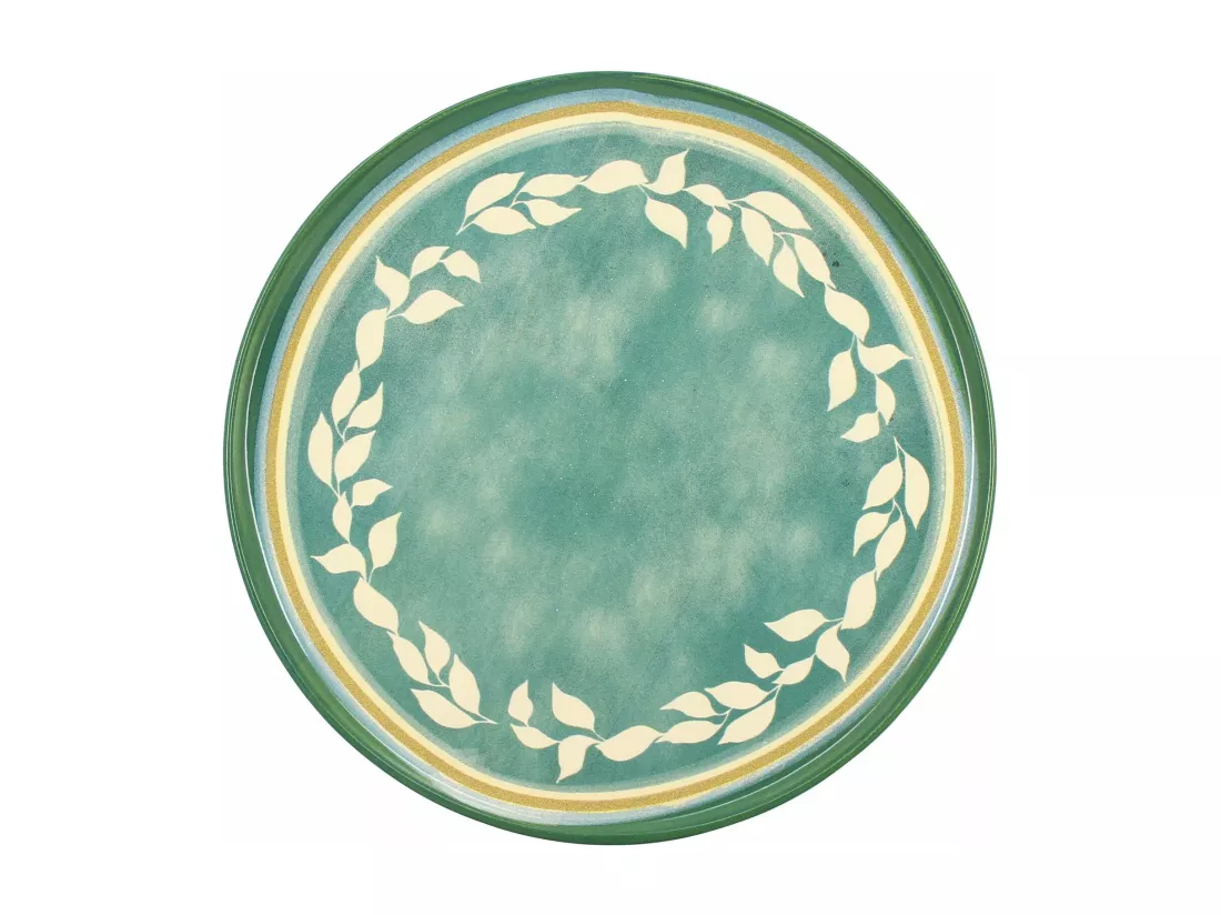 Novastyl - Lot 6 Assiettes Plates Capria 28cm En Faience Vert