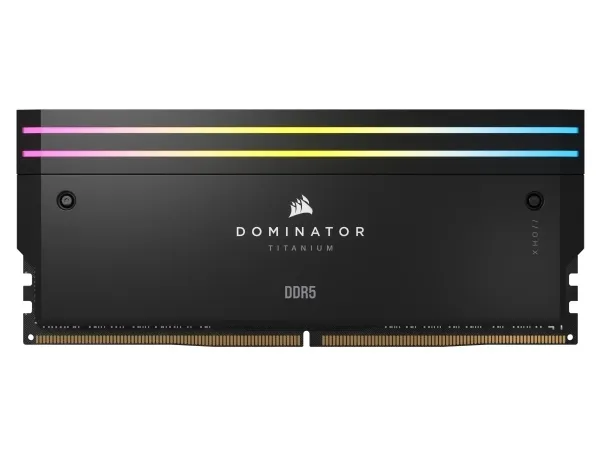CORSAIR Dominator Titanium RGB - DDR5 - sæt - 48 GB: 2 x 24 GB - DIMM 288-PIN - 6000 MHz / PC5-48000 - CL30 - ikke bufferet - sort