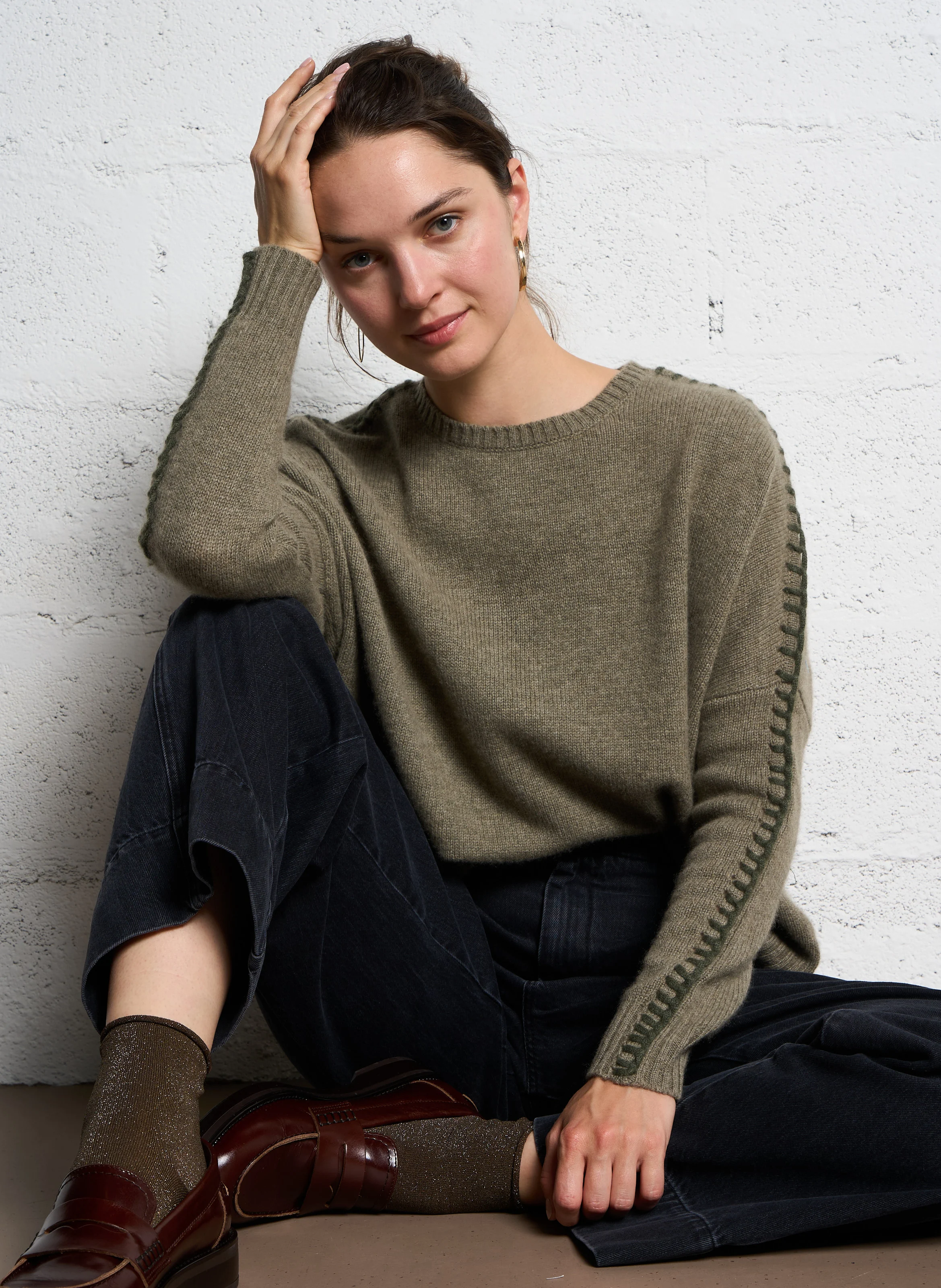 AMEA - Pull droit en cachemire | Vert