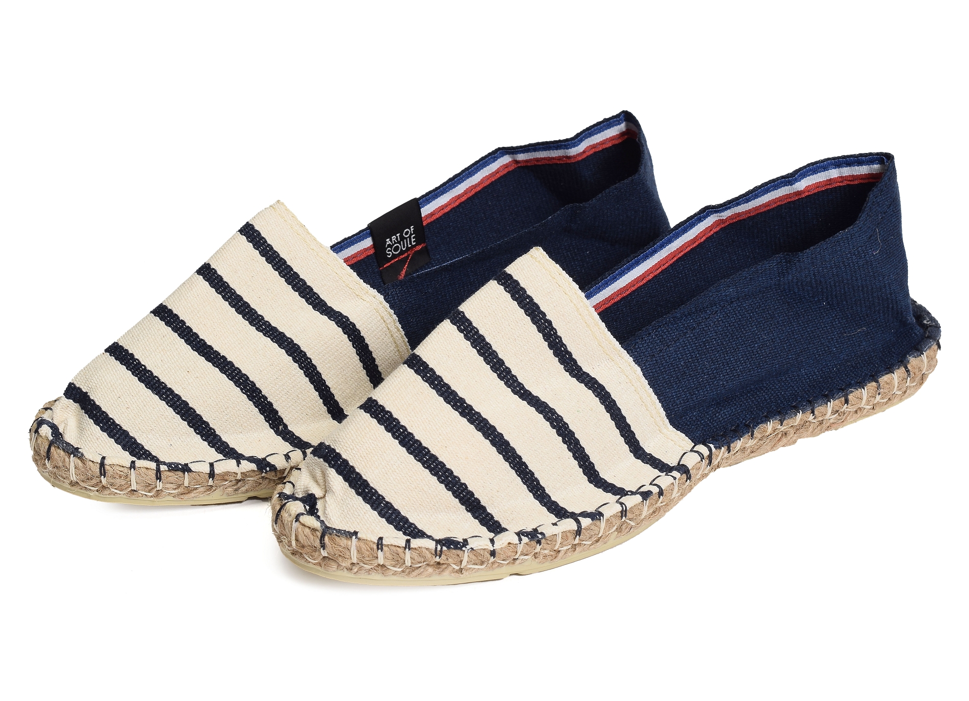Rayures blanc marine