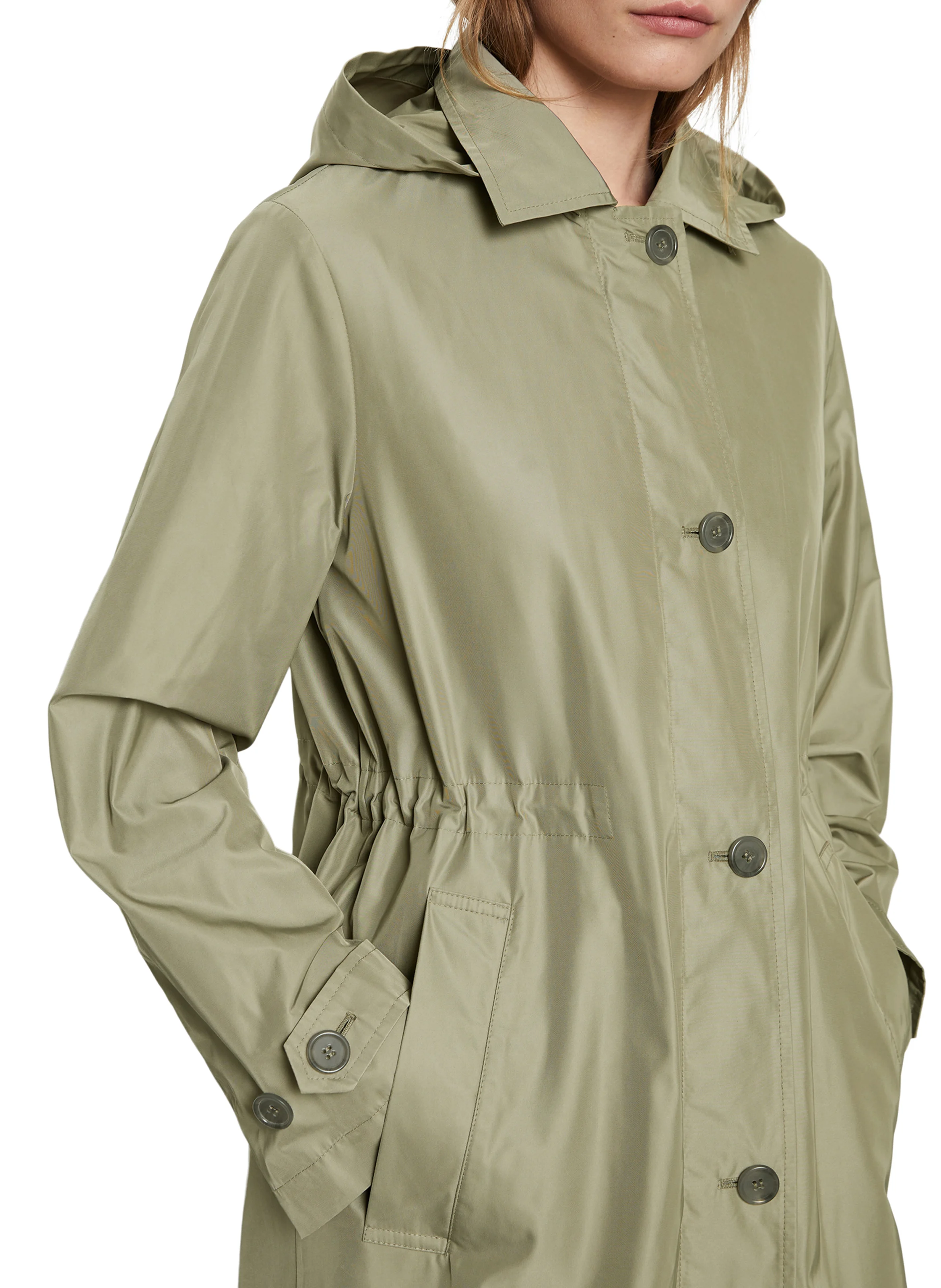 Imperméable à capuche| Kaki