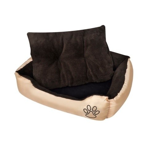 Cama acolchoada marrom para cães Vidaxl