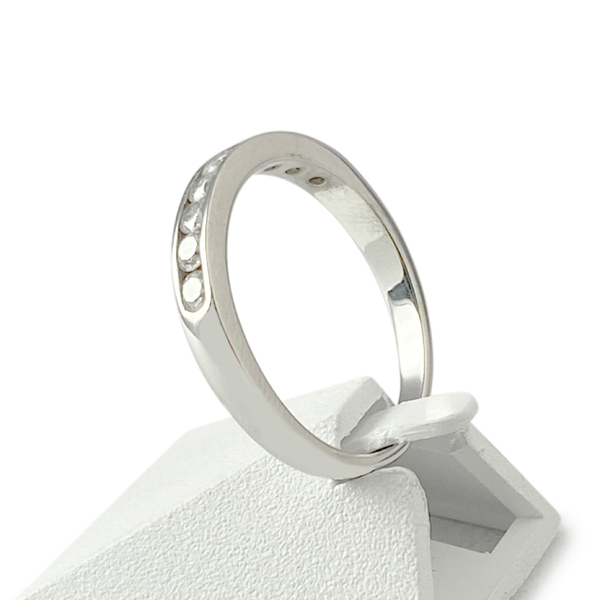 Bague d'occasion or 750 blanc diamants