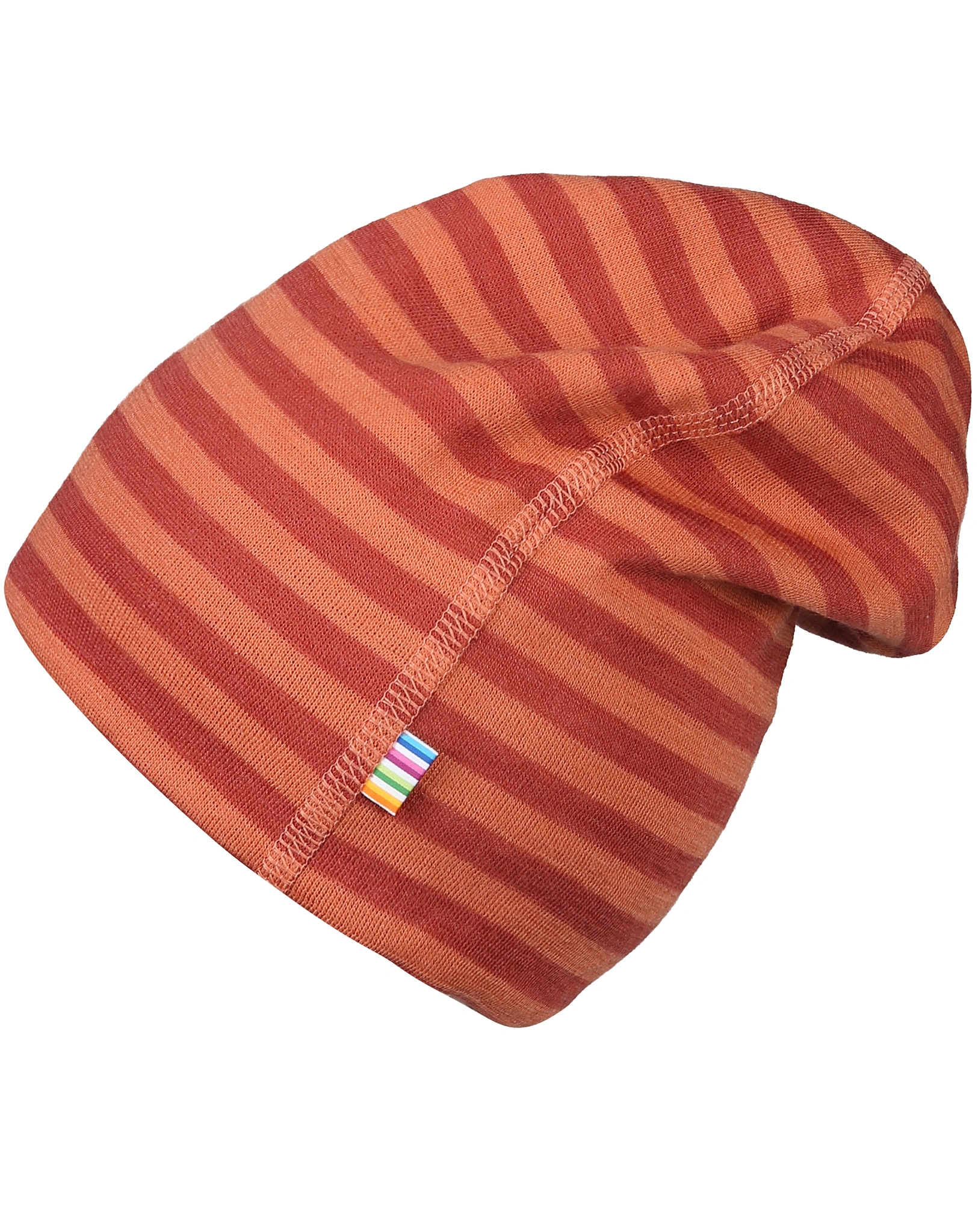 Woll-Beanie 4Kids in red stripe