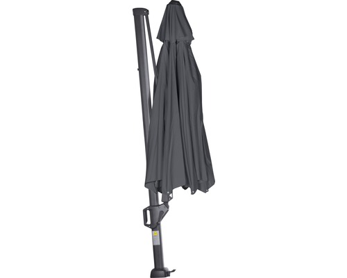 Zwevende parasol Sunset N+ Ø350 H 200 cm polyester 300g/m² antraciet