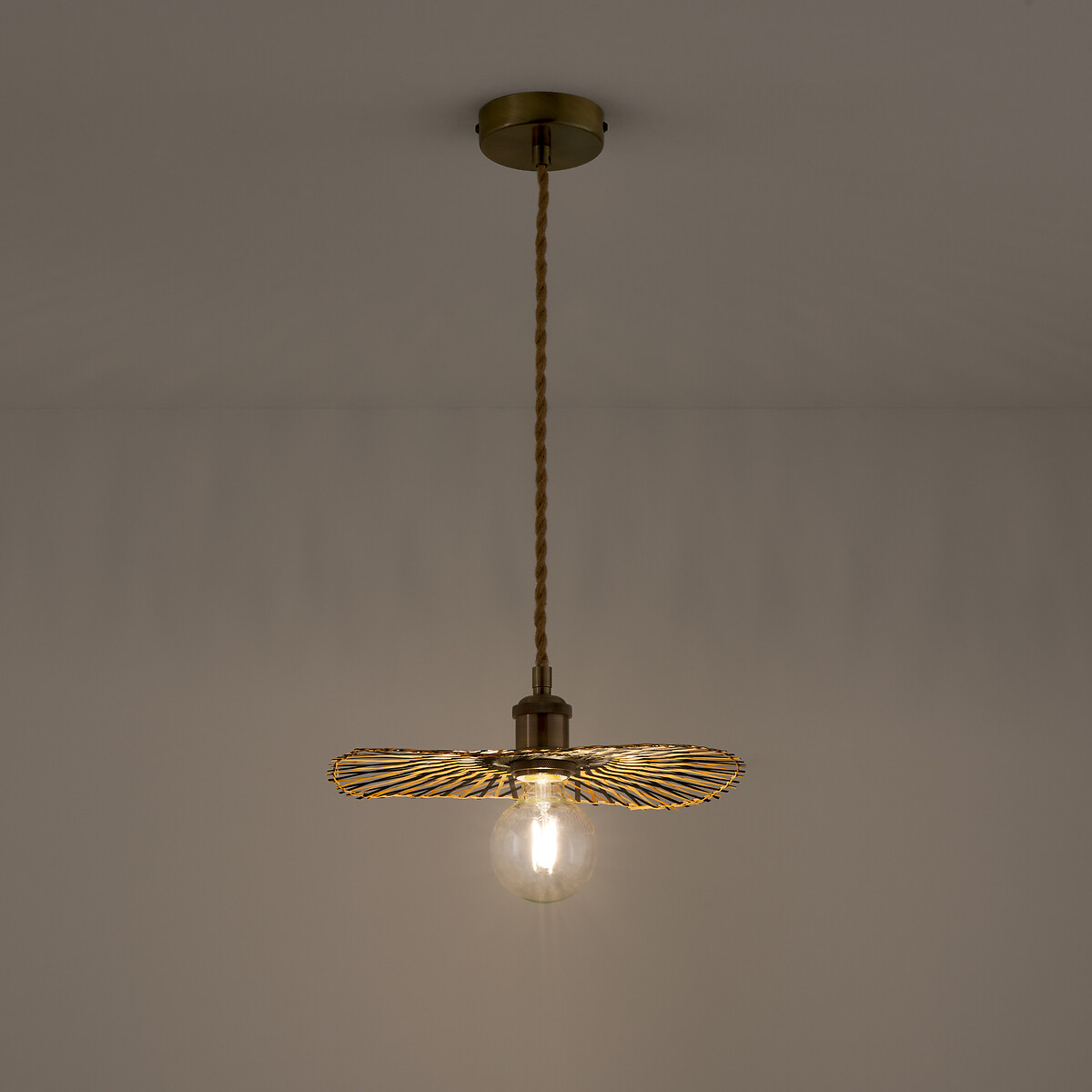 LA REDOUTE INTERIEURS<br>Luminária pendente arejada em bambu Ø30 cm, Ezia