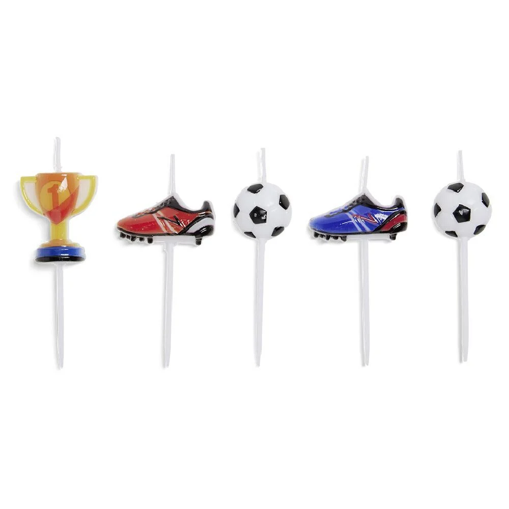 Bougie football pique x5