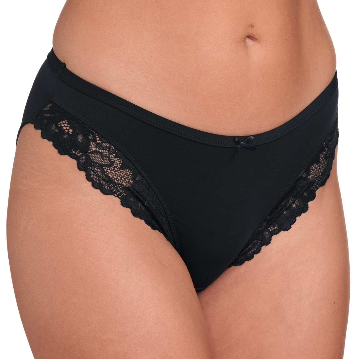 Gina Benotti 2 Damen Slips mit Spitzenbesatz hellblau / dunkelblau