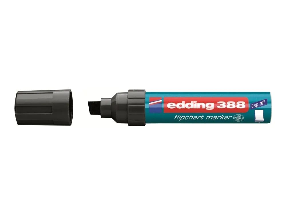 edding 388 flipchart - Markør - for flip-over tavle - sort - vandbaseret blæk - 4-12 mm