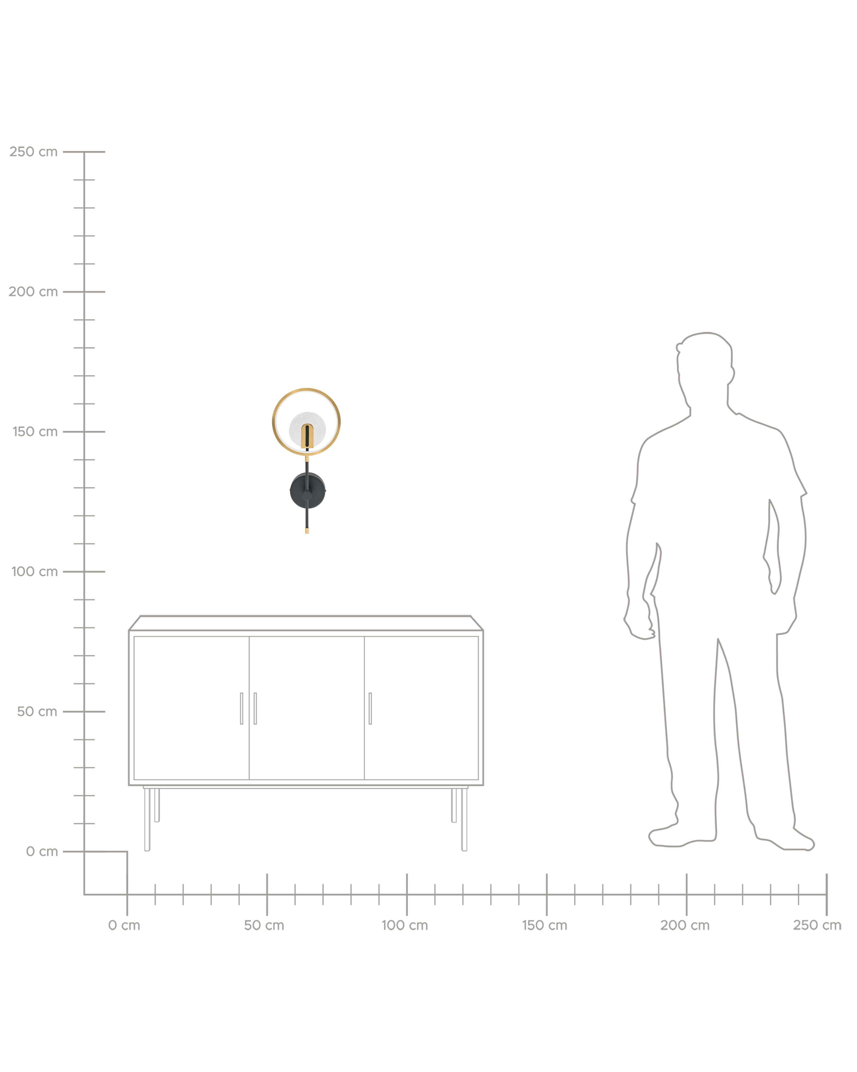 LED wandlamp SAMBRE Metaal Goud Zwart