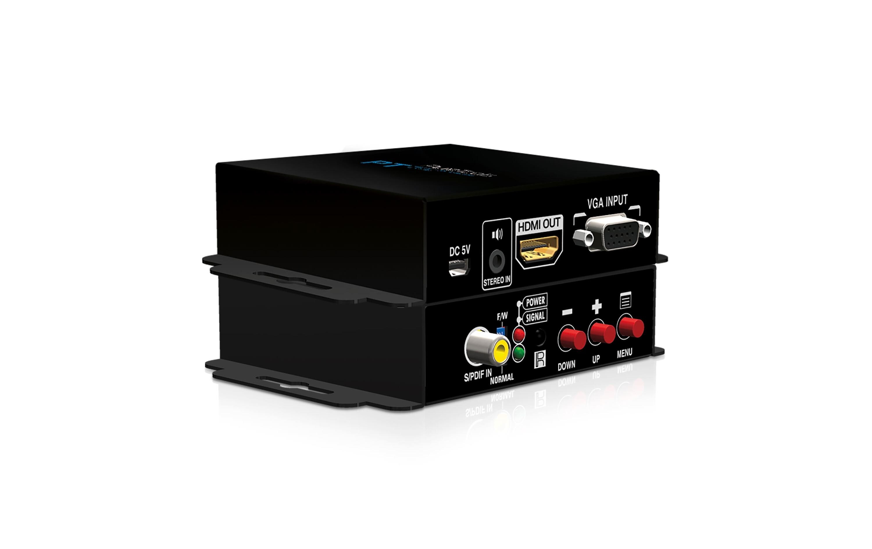 Konverter PT-SC-VGAHD VGA zu HDMI<br>2K VGA zu HDMI Konverter mit Scaler