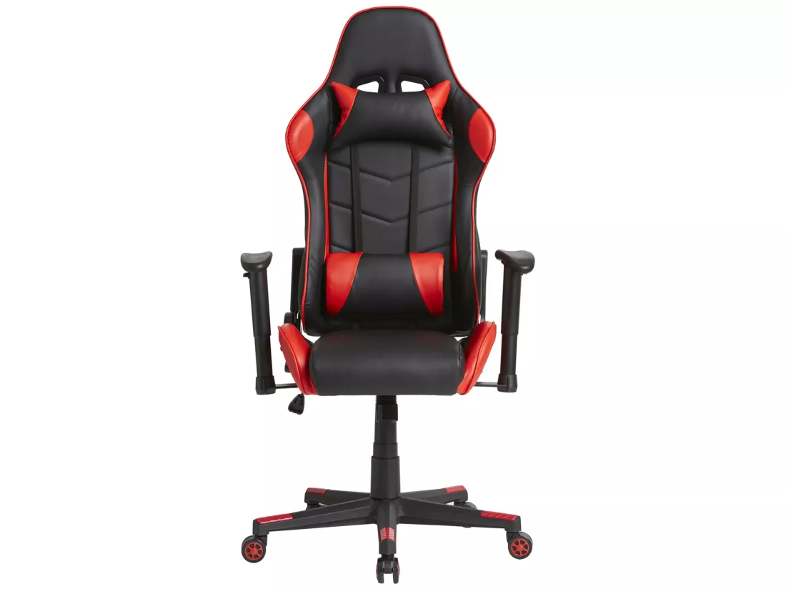 Fauteuil de bureau Gaming Racer professionnel Rouge, inclinaison et hauteur réglable