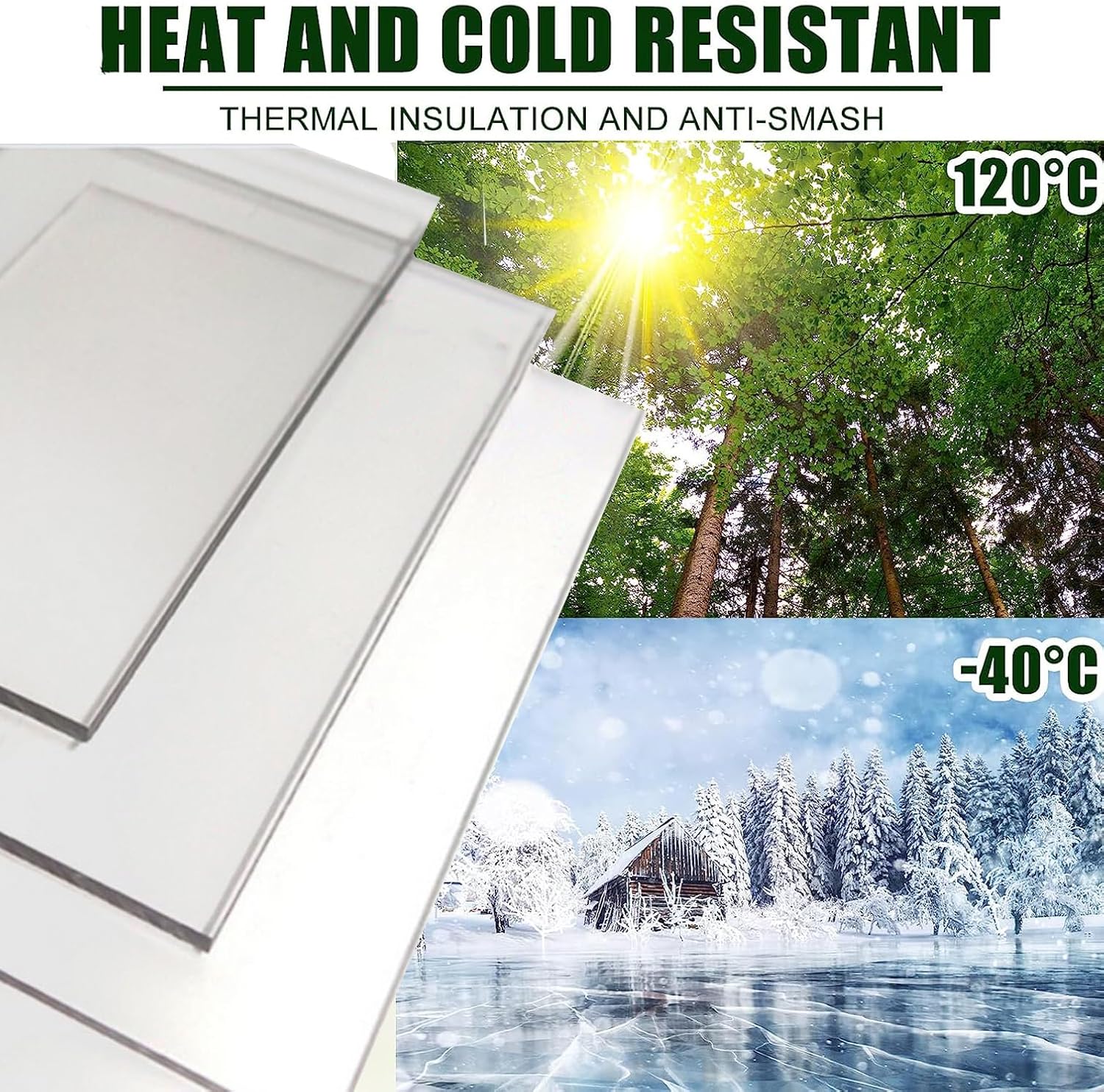 Generisch Transparente Polycarbonat-Dachplatten – UV-beständige, regendichte Außenpaneele aus Acrylglas für Wintergärten, Gewächshäuser und Markisen. Leicht zuzuschneiden und zu montieren.