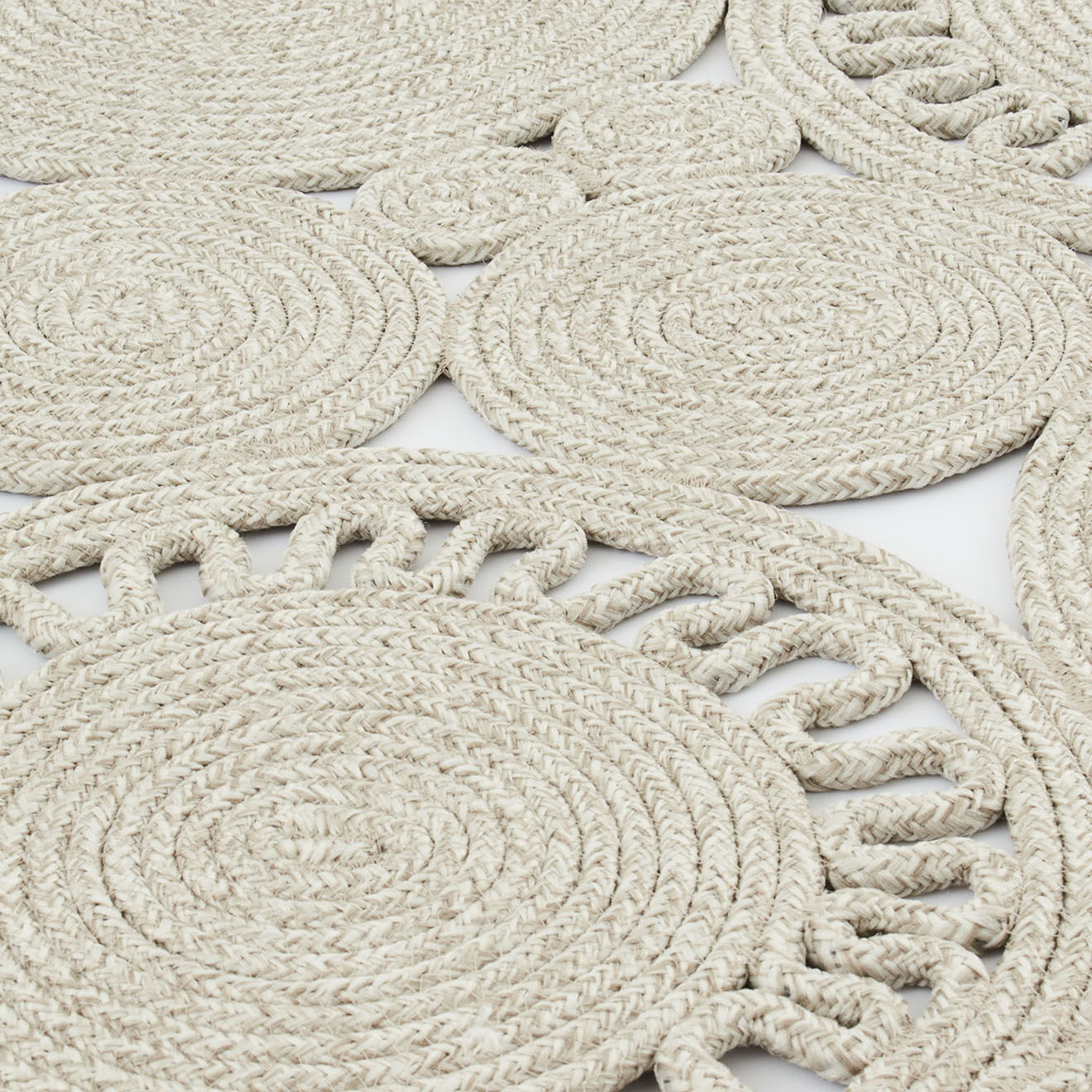 Nazar Rugs Tapis LIMA 4501 fait main gris - 150x150 cm