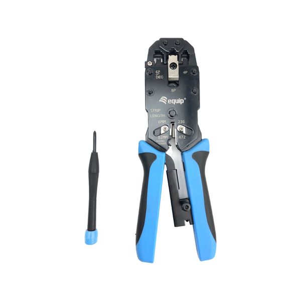 Equip Alicate p/ Cravar Fichas de Rede Professional Modular (RJ45/12/11)