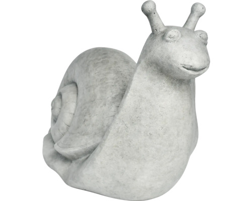 Tuinfiguur slak Lafiora 37 x 16 x 24,5 cm lichtgrijs