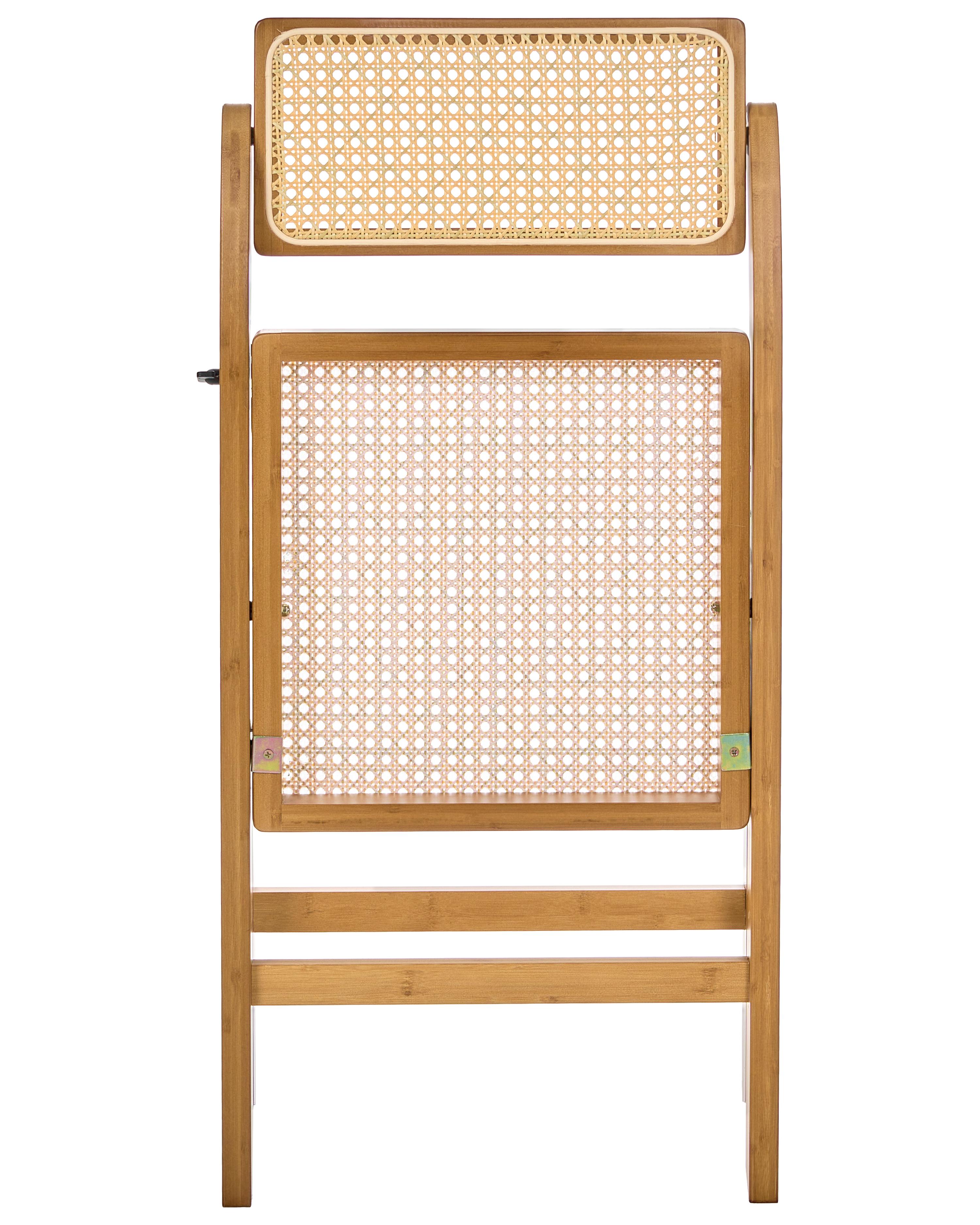 Set van 2 eetkamerstoelen inklapbaar MODANE Bamboehout Bruin