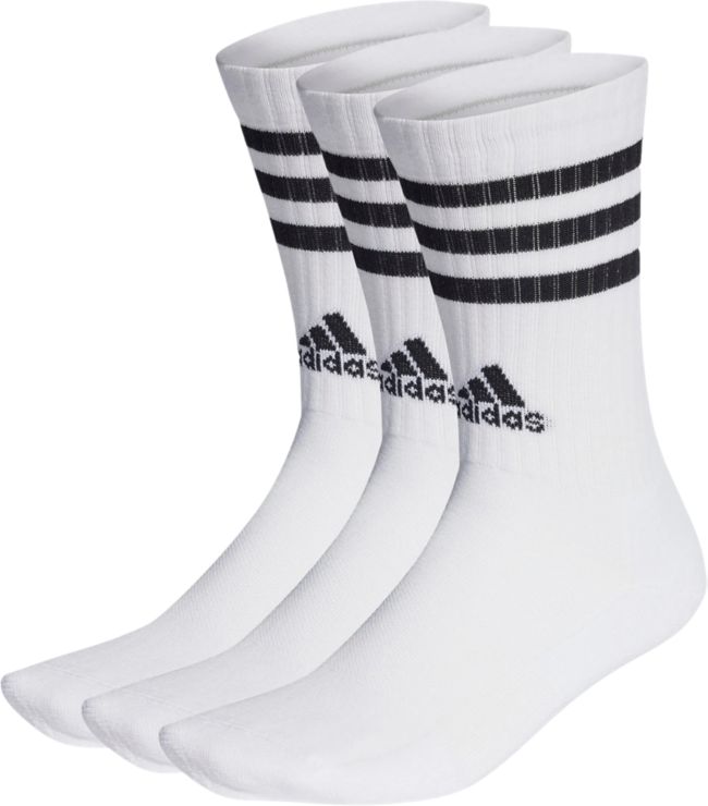 Adidas Sportswear3-Streifen Cushioned Crew Socken 3er - weiß