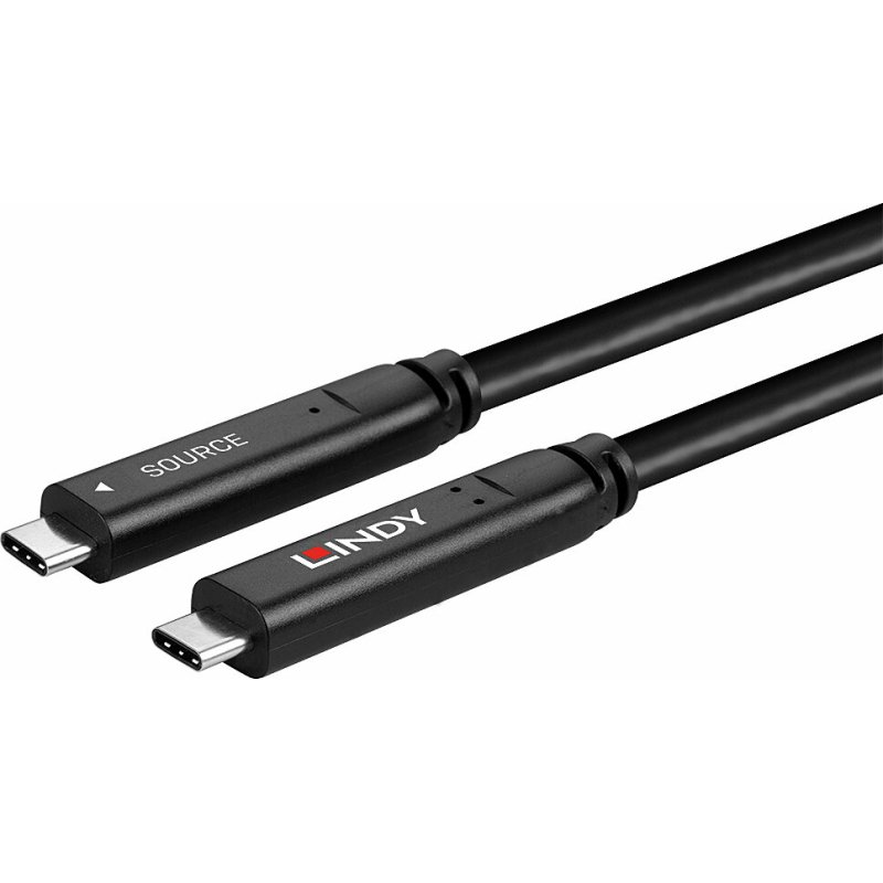 Lindy Câble Hybride Type C USB 3.2 10Gbit/s, 15m (4 Lanes)