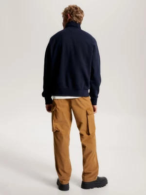Moletom Hilfiger Monotype com zíper até o peito e modelagem Archive Fit