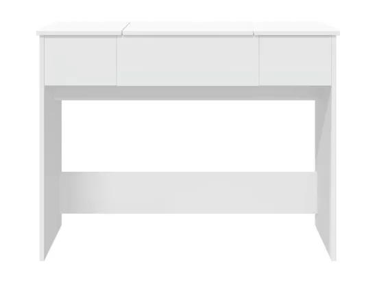 Coiffeuse avec miroir blanc 100x45x76 cm