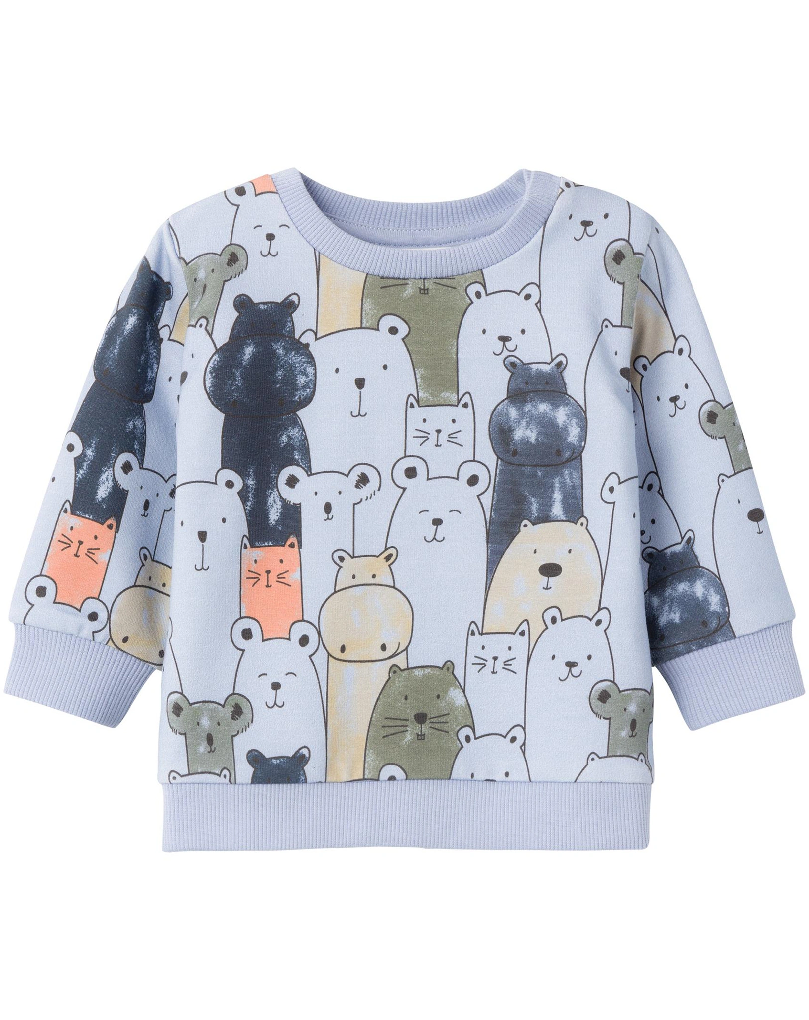 Sweatshirt NBMTRISH ANIMALS in zen blue