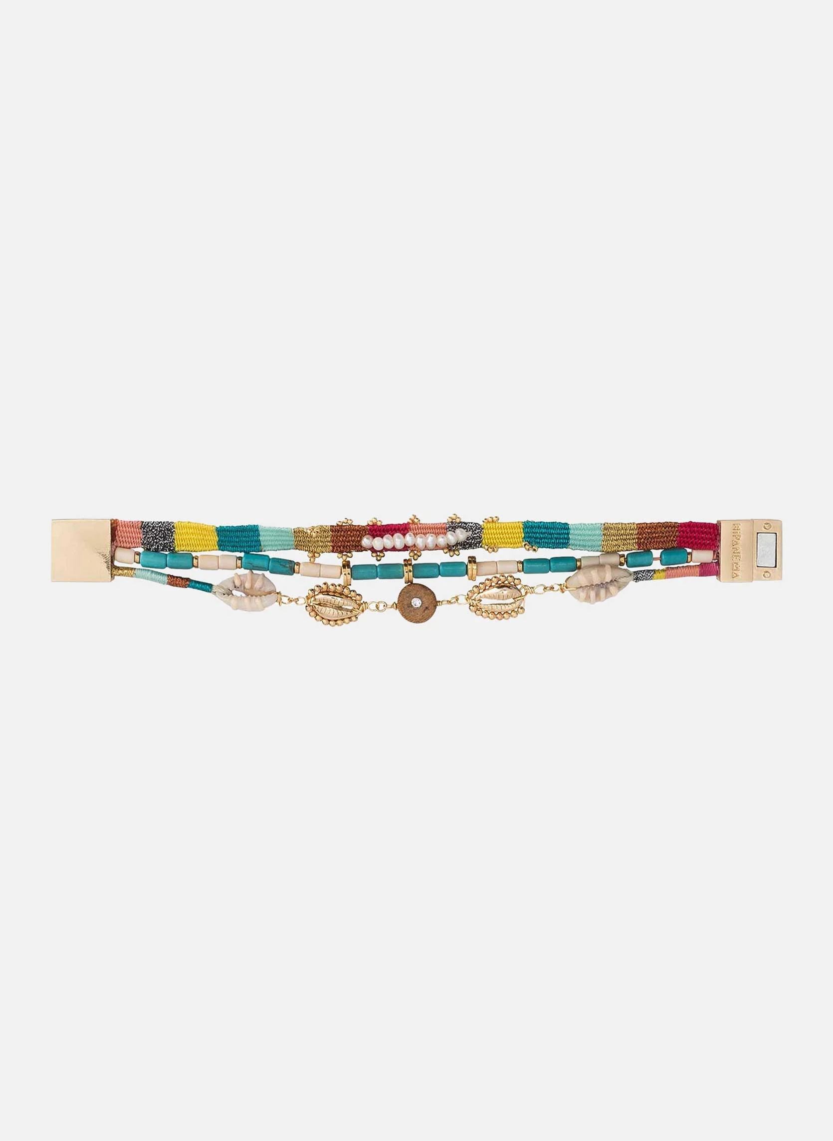 ROBINSON - Bracelet multiliens avec fermoir aimanté en perles | Multicolore