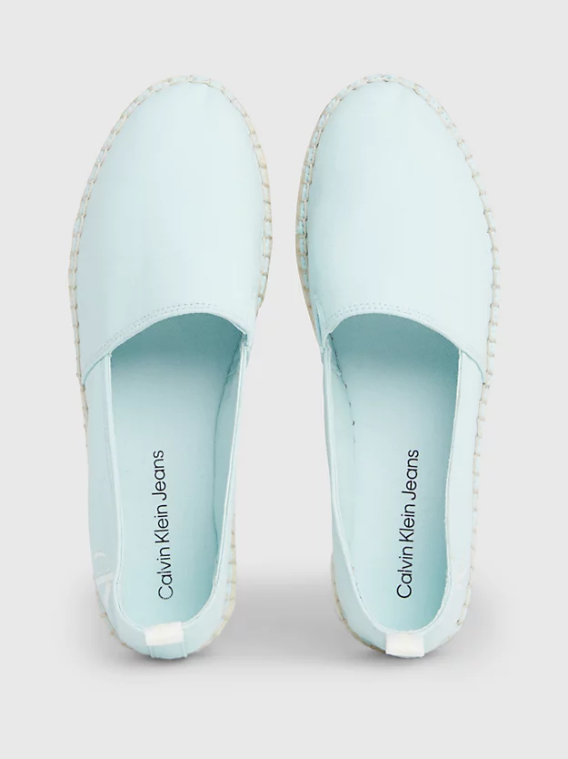Tênis espadrille de lona com plataforma