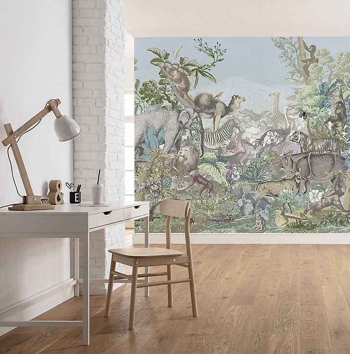 Papier Peint panoramique sur intissé Zoo 300 x 250 cm