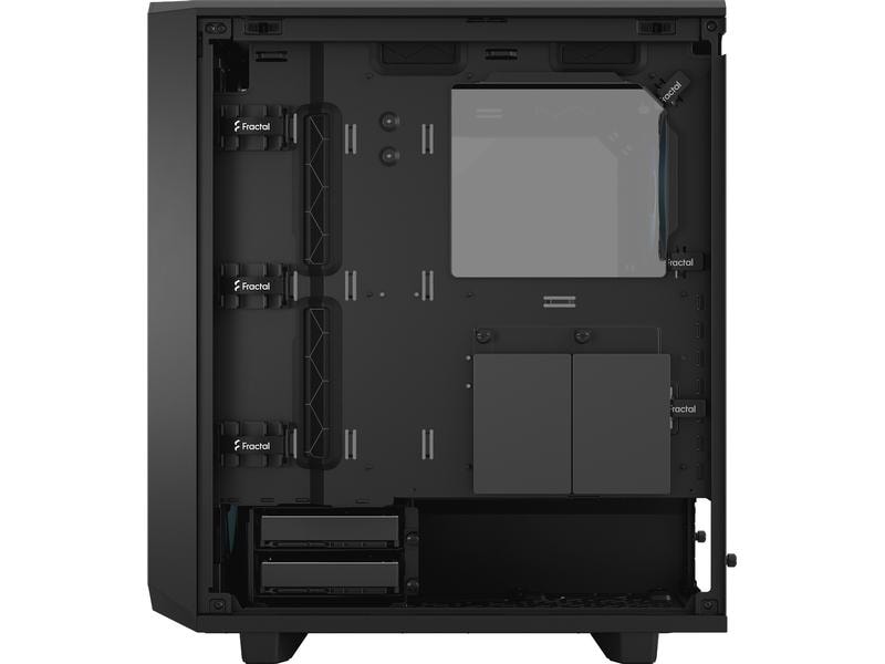 Fractal Design PC-Gehäuse Meshify 2 Compact RGB Schwarz RGB-beleuchtetes Gehäuse mit rahmenloses Seitenfenster und mit einem eleganten Mesh-Design