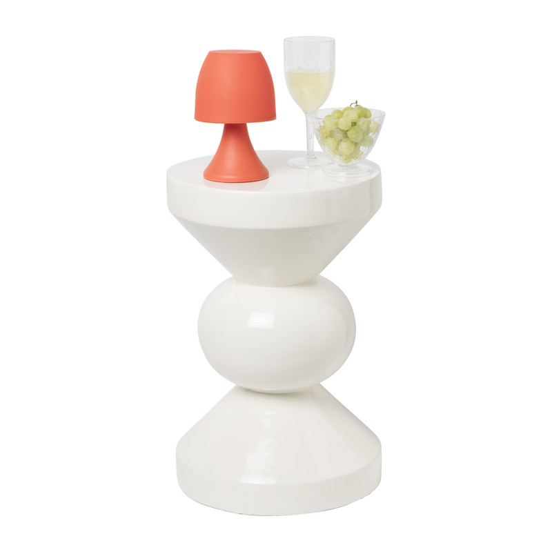 Bijzettafel Diabolo - wit - ø33x50 cm
